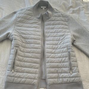 Reiss FREDDIE
HYBRID QUILT AND KNIT ZIP-THROUGH JACKET